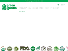 Tablet Screenshot of ilovegreengorilla.com